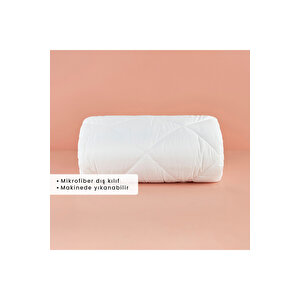 %100 Microfiber King Size Yorgan Beyaz (235x215 Cm) Beyaz