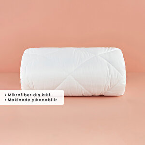 %100 Microfiber Bella Tek Kişilik Yorgan Beyaz (155x215 Cm) Beyaz