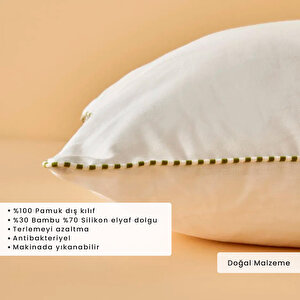 Fluffy Bambu Yastık Beyaz (50x70 Cm) Beyaz