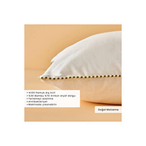 Fluffy Bambu Yastık Beyaz (50x70 Cm) Beyaz