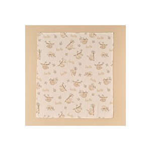 %100 Pamuk Sloth Müslin Pike Bej (90x100 Cm) Bej