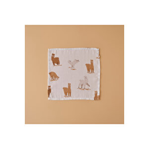 Alpaca Ağız Silme Bezi Seti 4'lü Bej (30x30 Cm) Bej