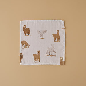 Alpaca Ağız Silme Bezi Seti 4'lü Bej (30x30 Cm) Bej