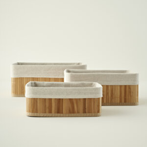Bres Bambu Düzenleyici Kutu Naturel (31x22x13 Cm) Naturel