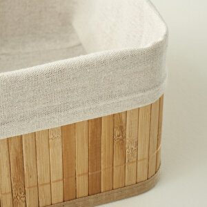 Bres Bambu Düzenleyici Kutu Naturel (27x17x10 Cm) Naturel