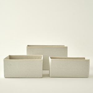 Ella Katlanabilir Organizer Sepet Naturel (36x24x20 Cm) Naturel