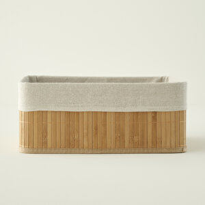 Bres Bambu Düzenleyici Kutu Naturel (37x26x15 Cm) Naturel