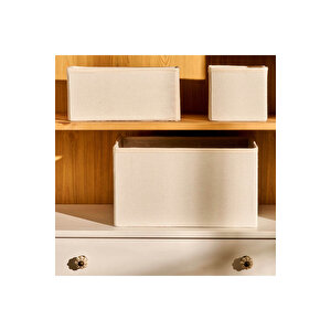 Ella Katlanabilir Organizer Sepet Naturel (28x13x13 Cm) Naturel