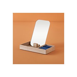Merida Aynalı Takı Kutusu Lacivert (12x17 Cm) Lacivert