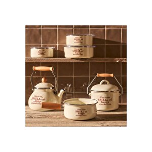 Cozy Emaye Demlik Krem (2 Lt) Krem