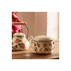 Rose Emaye Demlik Krem (2 Lt) Krem