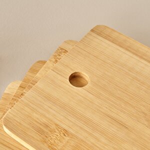 Miron 6'lı Standlı Kesme Tahtası Naturel (16x5x30 Cm) Naturel
