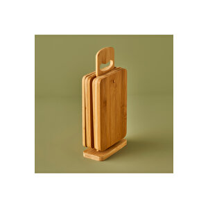 Craft 6'lı Kesme Tahtası Seti Naturel (15x7x33 Cm) Naturel