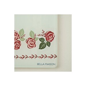 Rose Cam Kesme Tahtası (35x25 Cm) Çok Renkli