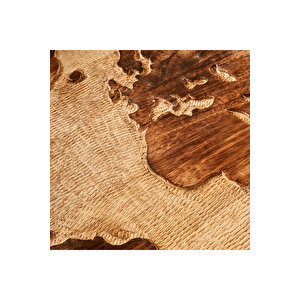 Tina Mango Ağacı Dekoratif Tepsi Naturel (45x5x45 Cm) Naturel