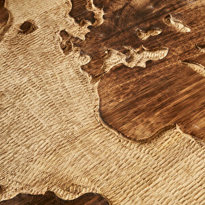 Tina Mango Ağacı Dekoratif Tepsi Naturel (45x5x45 Cm) Naturel