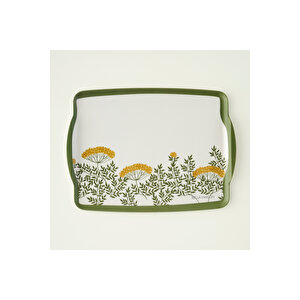 Garden Melamin Tepsi Yeşil (42x31 Cm) Yeşil Yeşil