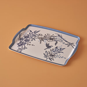 Bleu Blanc Melamin Tepsi Mavi (42x31 Cm) Mavi