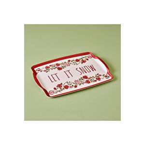 Jolly Melamin Tepsi Kırmızı (42x31 Cm) Kırmızı Kırmızı