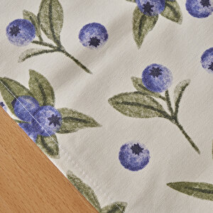 %100 Pamuk Blueberry Masa Örtüsü (153x153 Cm) Çok Renkli