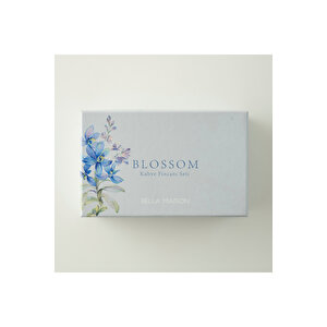 Blossom Porselen 2'li Kahve Fincanı Seti Mavi (90 Cc) Mavi