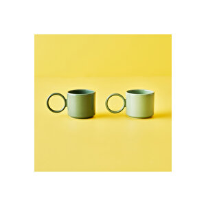 Arcana Seramik Espresso 2'li Set Yeşil (270 Cc) Yeşil