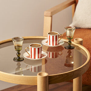 Blossom Porselen 2'li Kahve Fincanı Seti Kırmızı (90 Cc) Kırmızı