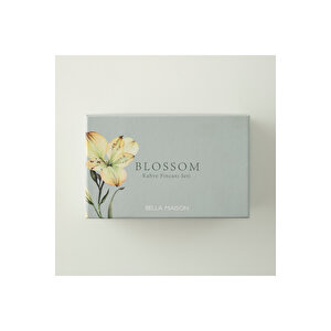 Blossom Porselen 2'li Kahve Fincanı Seti Yeşil (90 Cc) Yeşil
