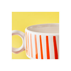 Stripe Seramik Espresso 2'li Set (105 Cc) Çok Renkli