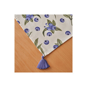 %100 Pamuk Blueberry Runner (50x150 Cm) Çok Renkli