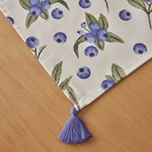 %100 Pamuk Blueberry Runner (50x150 Cm) Çok Renkli