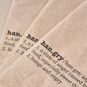 Hangry 100'lü Kağıt Peçete Kahverengi (33x33 Cm)