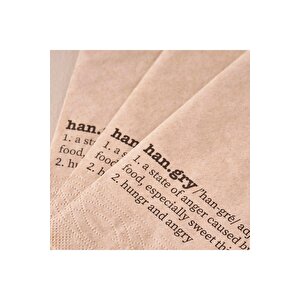 Hangry 100'lü Kağıt Peçete Kahverengi (33x33 Cm)
