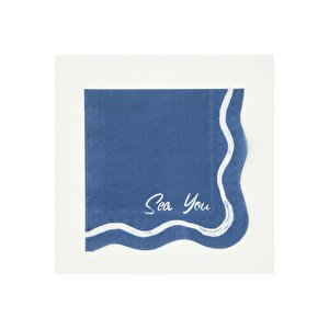 Marine 100'lü Kağıt Peçete Mavi (33x33 Cm)