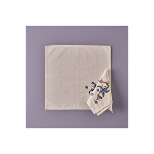 %100 Pamuk Blueberry Peçete (40x40 Cm) Çok Renkli