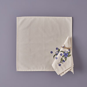 %100 Pamuk Blueberry Peçete (40x40 Cm) Çok Renkli