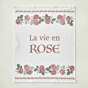 Rose Pamuklu Baskılı Kurulama Bezi 2'li Krem (40x50 Cm) Krem