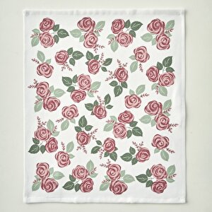 Rose Pamuklu Baskılı Kurulama Bezi 2'li Krem (40x50 Cm) Krem