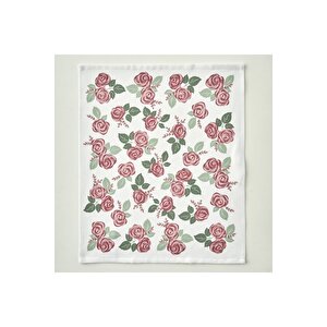 Rose Pamuklu Baskılı Kurulama Bezi 2'li Krem (40x50 Cm) Krem