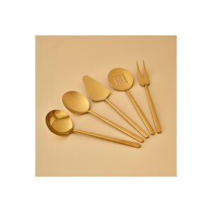 Siena 5 Parça Servis Seti Gold Gold
