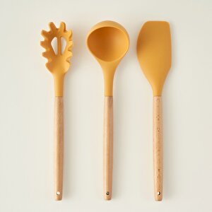 Olivia 7 Parça Servis Gereçleri Seti Hardal