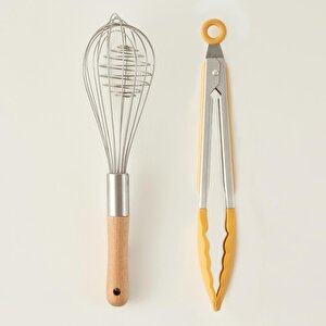 Olivia 2'li Silikon Mutfak Gereçleri Seti Hardal