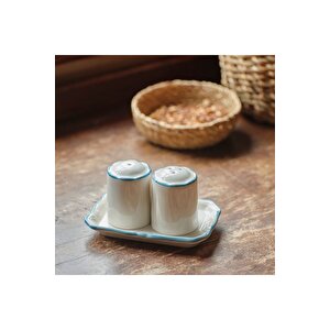 Mabel Stoneware Tuzluk-biberlik Mavi Mavi