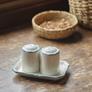Mabel Stoneware Tuzluk-biberlik Mavi Mavi