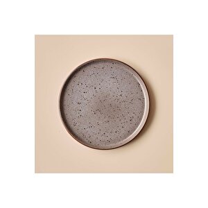 Guarda Stoneware Pasta Tabağı Gri (21 Cm) Gri