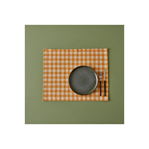 %100 Pamuk Pavia Amerikan Servis Hardal (35x45 Cm) Hardal