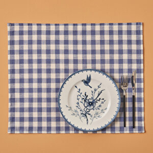 %100 Pamuk Bleu Blanc Amerikan Servis Mavi (35x45 Cm) Mavi