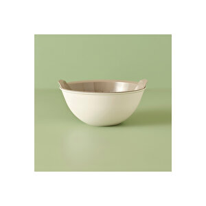 Handle Kaseli Süzgeç Bej (25,5x25,5x10,8 Cm) Bej