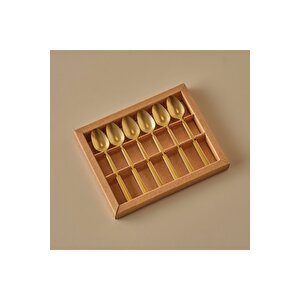 Premium Gold 6'lı Çay Kaşığı Seti Gold