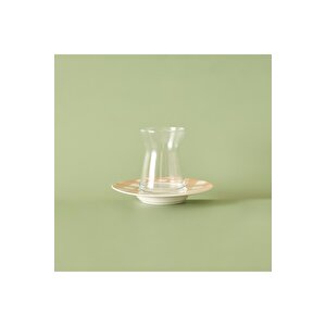 Pavia Porselen 6'lı Çay Bardağı Seti Somon (132 Cc) Somon